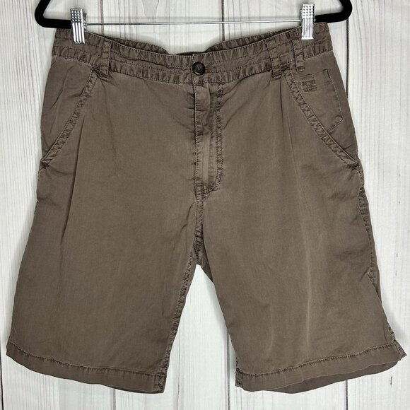 KAVU 9.5" Shorts Mens Sz 34 Brown Camping Outdoor Travel Hiking Gorpcore - Picture 1 of 8
